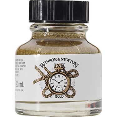 Imagem de Winsor & Newton Tinta para desenho, frasco de 30 ml, ouro