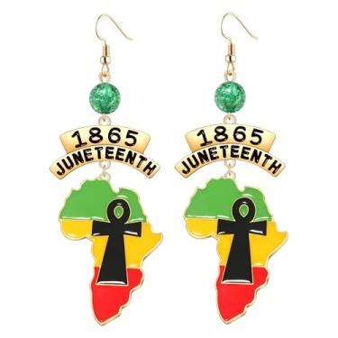 Imagem de Brincos africanos para mulheres negras, brincos de mapa africano para meninas 1865, brincos de história africana, acessórios de joias, brincos étnicos, Acrílico, Sem pedra preciosa
