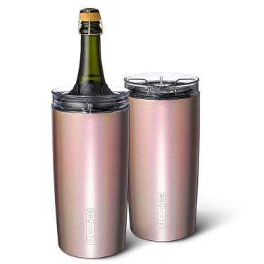 Imagem de BrüMate Togosa 2-in-1 Wine Chiller Bucket or Champagne Bucket & 100% Leakproof Pitcher | Portable Cooler Fits Most Wine, Champagne, & Liquor Bottles | Perfect Wine Gifts | 49oz (Glitter Rose Gold)