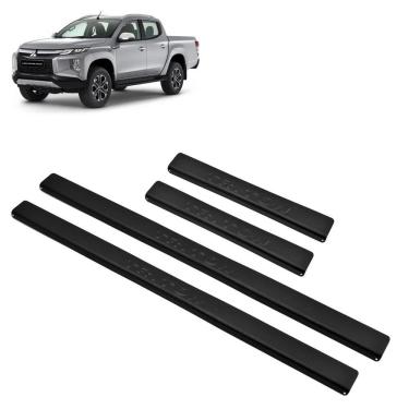 Imagem de Soleira aluminio preta  brasikar l200 triton 2019