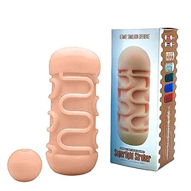 Imagem de Masturbador Masculino Stroker Colors Estriado 15 X 6 Cm Bege REF:MAN1016