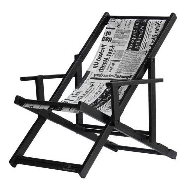 Imagem de Espreguiçadeira Preguiçosa Dobrável Black Cb-jornal