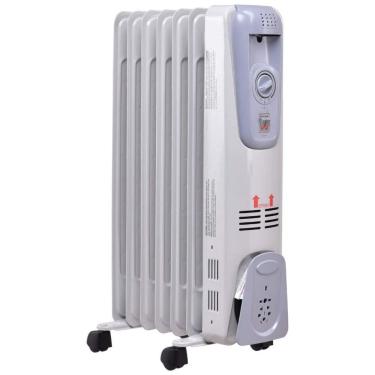 Imagem de Aquecedor Elétrico a Óleo com 3 Modos, Proteção Contra Superaquecimento e Silencioso, 1500W 110V, GOFLAME, Branco