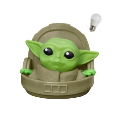 Imagem de Luminária Abajur Usare Baby Yoda Grogu Mandalorian com Lâmpada LED