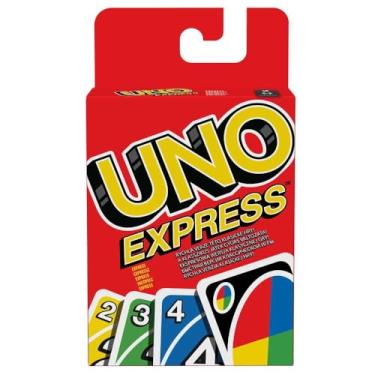Imagem de UNO, Jogo de Cartas Express com 56 Cartas, Para Crianças, Adultos & Noite de Jogos, Mattel