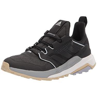 Imagem de adidas Tênis de corrida feminino Terrex Trailmaker Trail – Tênis de caminhada, Núcleo preto/preto/prata halo, 10