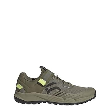 Imagem de adidas Tênis masculino 5.10 Trailcross Clip-in, Verde órbita/carbono/limão, 38