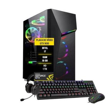 Imagem de Pc Gamer Bravus Core I7 Gtx1650 Memória 16Gb Hd1Tb Ssd 120Gb - Wj Info