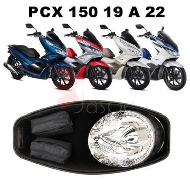 Imagem de Forração Honda Pcx 150 Baú 19 20 Scooter Forro Premium Preto - Jaspe A