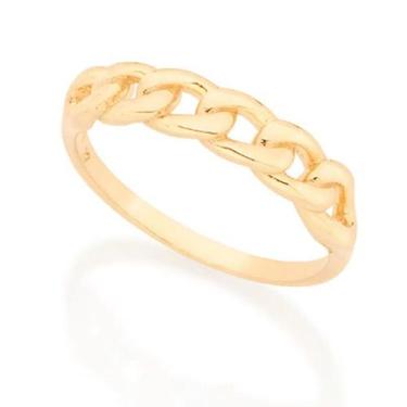 Imagem de Anel banhado ouro 3x 24k 18k e 22k feminino rommanel fino skinny corre