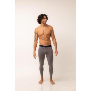 Imagem de Calça Térmica Masculina Segunda Pele Esportiva Compressão Proteção Sol
