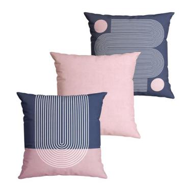 Imagem de Kit 3 Capas de Almofada Decorativa Belchior com Zíper Tecido Especial 