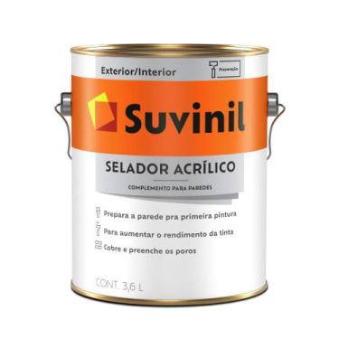 Imagem de Selador  Paredes Acrílica Premium Suvinil 3,6l, Branco