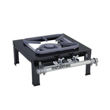 Imagem de Fogão Industrial 1 Boca 30X30 Dupla de Mesa S2020 Metalmaq, Gás Natura
