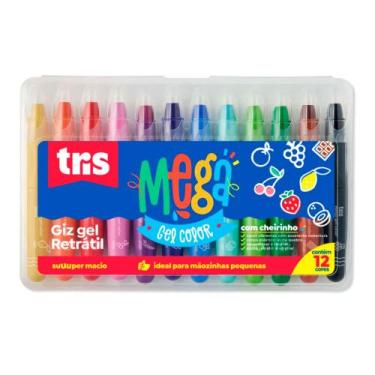 Imagem de Giz em Gel Retrátil Color Com 12 Cores Tris