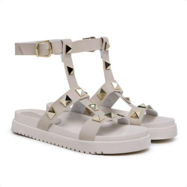 Imagem de Sandália Falcucci Amalf Papete  Gladiadora Confortável Papete Spikes P