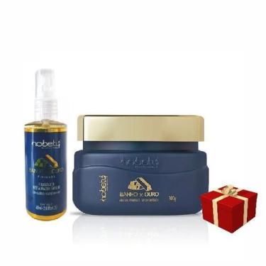 Imagem de Kit Hobety Banho De Ouro Mascara 300G +Finalizador Ouro 60Ml