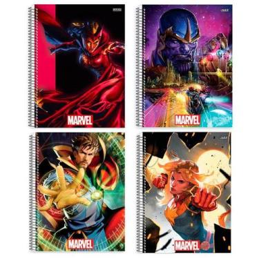 Imagem de Caderno Unv Espiral Marvel 80 Folhas 1 Matéria - Sd