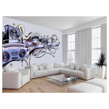 Imagem de Papel De Parede 3D Musica Toca Fita Retrô Tape 3,5M Mus54 - Você Decor