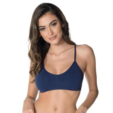 Imagem de Sutiã DeMillus Ultraleve 78400/61400 Sem Costura, ÚNICO, Marinho