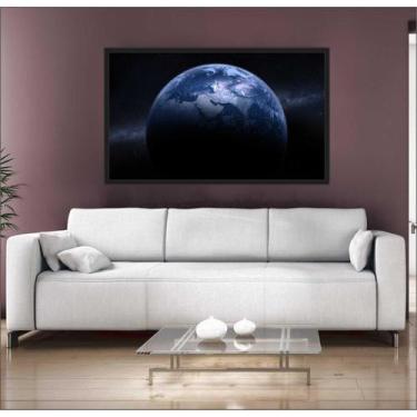 Imagem de Quadro Decorativo Planeta Terra Geografia Com Moldura GG - Vital