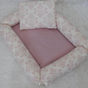 Imagem de Ninho Redutor de Berço para Bebê Menina com Zíper + Almofadinha 2 peça