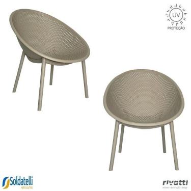Imagem de Kit 2 Poltronas Outdoor Drops Várias Cores com Proteção UV - Rivatti, 