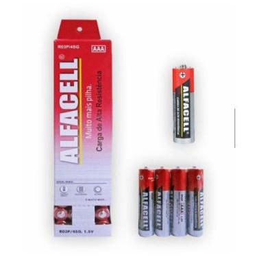 Imagem de Pilha AA comum Pilhas AAA Palito ALFACELL Super Hyper Cartela Com 4 Un