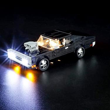 Imagem de MENZAVA LED Light Set Compatible with Lego 76912 Fast & Furious 1970 Dodge Charger R/T Speed Champions Building Blocks Model - Model Set NOT Included