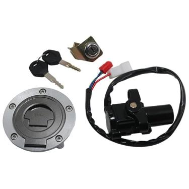 Imagem de Chave de bloqueio de interruptor de ignição conjunto de chaves de tampa de combustível para Yamaha MT01 MT-01 2005-2009 para Yamaha YZF R1 R1 2004-2014 para Yamaha YZF R6 R6 2006-2016 Tampa de gás do interruptor de ignição