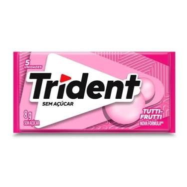 Imagem de Goma de Mascar Tutti Frutti Zero Açúcar Trident Envelope 8g 5 Unidades
