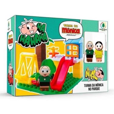 Imagem de Bloco de montar turma da monica plyground cebolinha e magali - Monte L