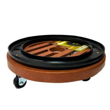 Imagem de Suporte Para Botijão de Gás com Rodinhas Preta - NEWTEC, Terra Cota