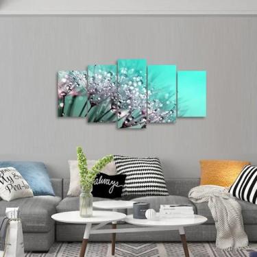 Imagem de Quadro decorativo Flor Abstrata Dente de Leão Mosaico 125x60 - Wall fr