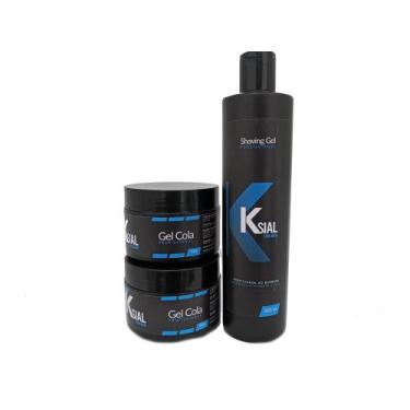 Imagem de Kit com Shaving (500ml) + 2 Gel Cola - Ksial For Men