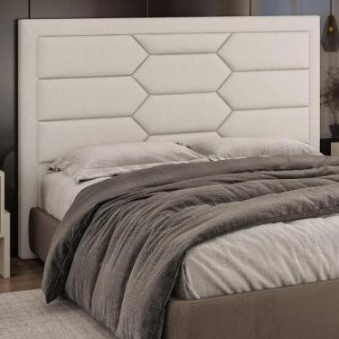 Imagem de Cabeceira box casal delta - bouclé off white - PERFAN MÓVEIS