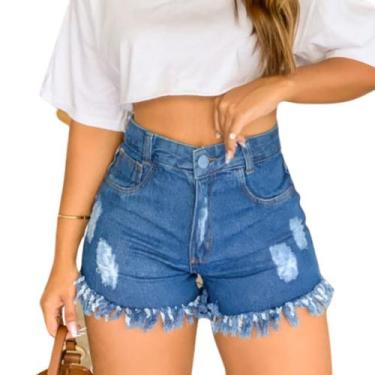 Imagem de Short Jeans com barra desfiada - Atacado da Moda, 42