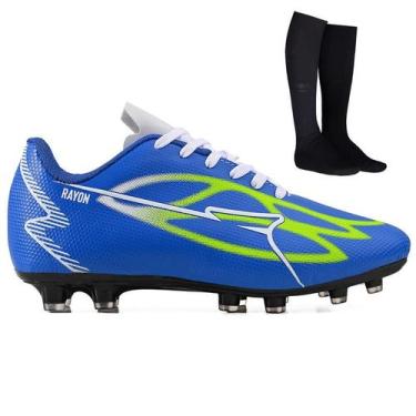 Imagem de Chuteira de Futebol Masculina Campo Grama Natural Material Sintético +