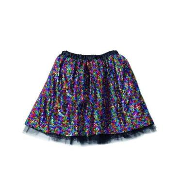 Imagem de Saia Tule Paete Preto Adulto Tam Único - 01 Unidade - Cromus -