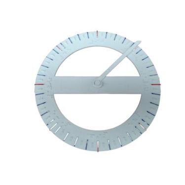 Imagem de Transferidor Braille Tátil Baixa Visão 360 Graus - InclusivaDigital