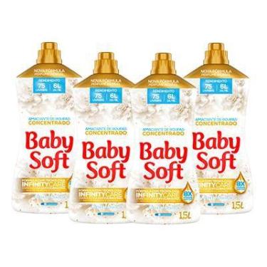 Imagem de Kit 4 Amaciante Concentrado Baby Soft Pureza e Delicadeza 1,5l