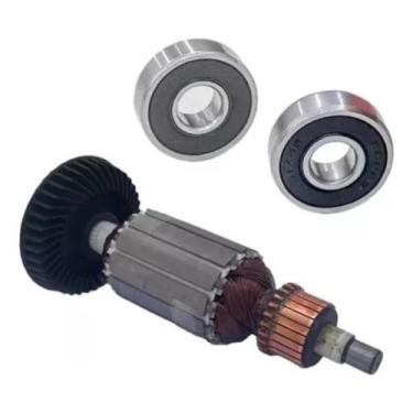 Imagem de Induzido+ Rolamento P/ Esmerilhadeira Bosch Gws850 1377 110v - Bolte