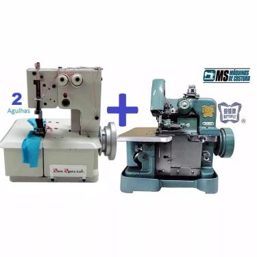Imagem de Overlock, Overloque + Galoneira (colarete)2 Agulhas- SS