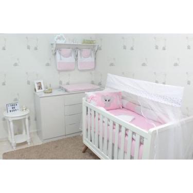 Imagem de Kit de Berço Amiguinhos 08 Peças - Bebê Pelúcias e Enxovais, Elefantin