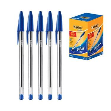 Imagem de Kit 5 Canetas Bic Azul 1.0mm Escolar Volta ás Aulas