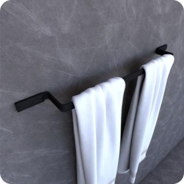 Imagem de Suporte Porta Toalhas De Banho Preto Fosco Empire - CromoShop