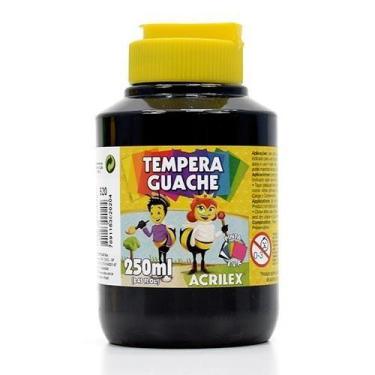 Imagem de Tinta Guache Acrilex 250ml, 520 - PRETO