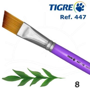 Imagem de Pincel Tigre 447 - Chanfrado Sintético Mesclado, 08