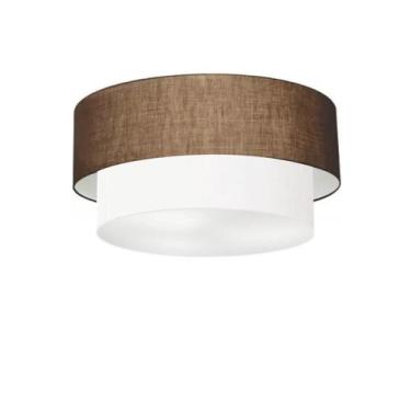 Imagem de Plafon Duplo Cilíndrico Vivare Md-3017 Cúpula em Tecido 50x40cm - Bivo