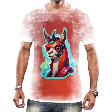 Imagem de Camisa Camiseta Tshirt Animais Cyberpunk Lhama Alpaca HD 2 - Enjoy Sho